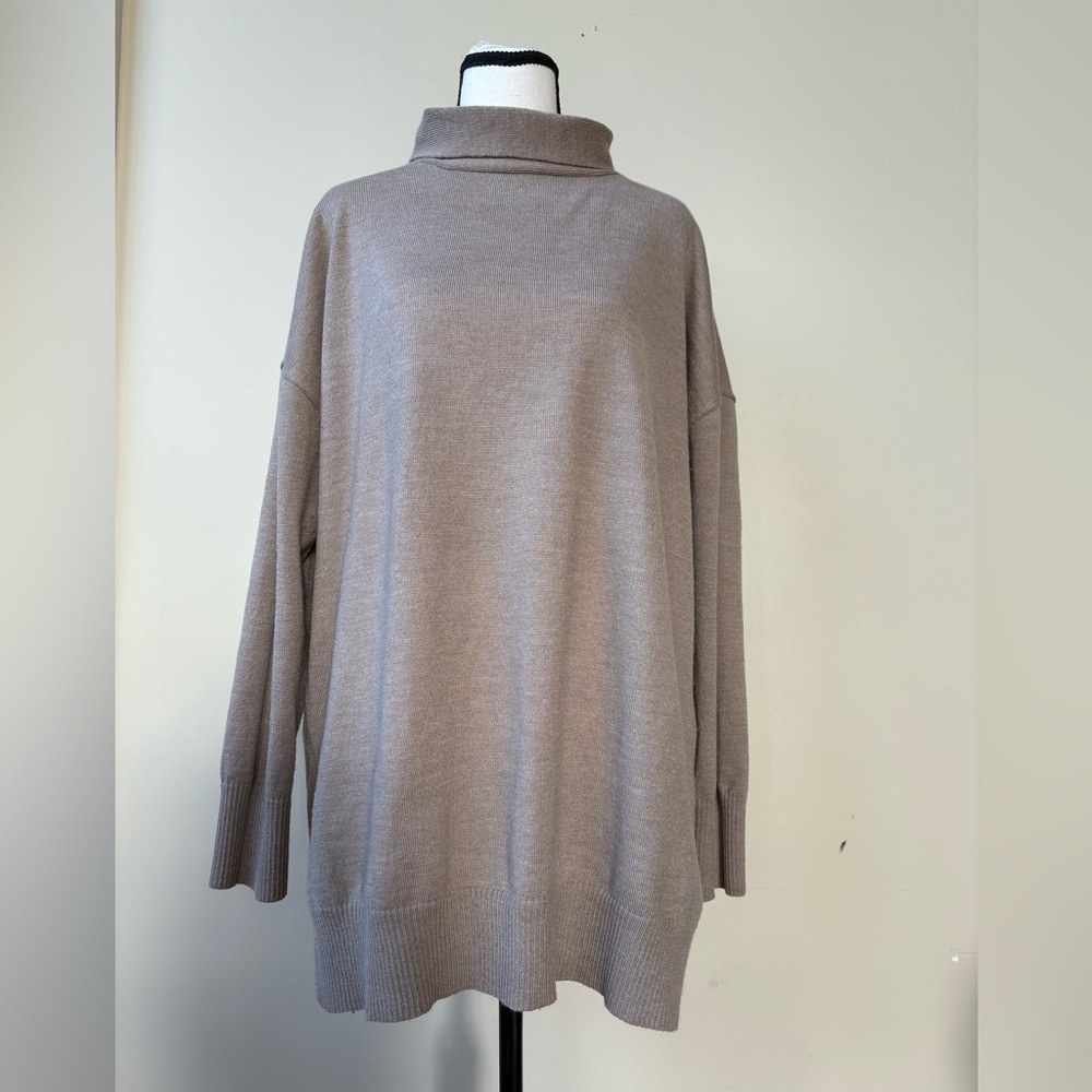 Joseph Elegant Taupe Turtleneck Sweater
